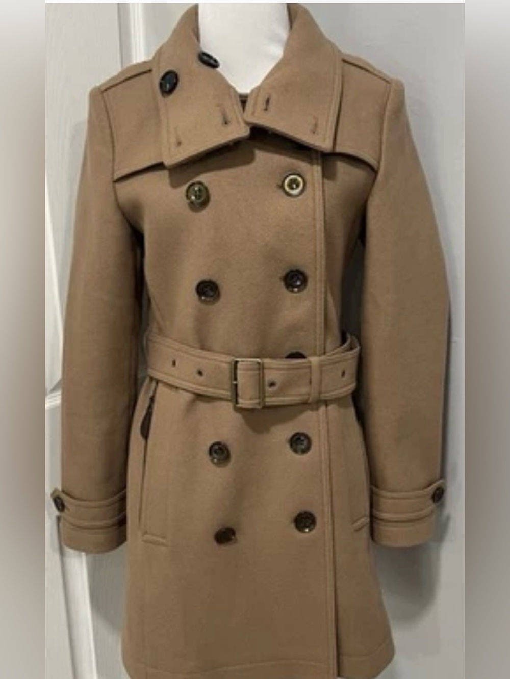BURBERRY DAYLESMOORE VIRGIN WOOL CASHMERE TRENCH COAT SIZE 6 - Picture 5 of 15